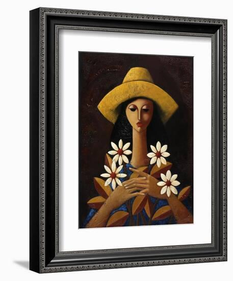 Five Daisies-Oscar Ortiz-Framed Giclee Print