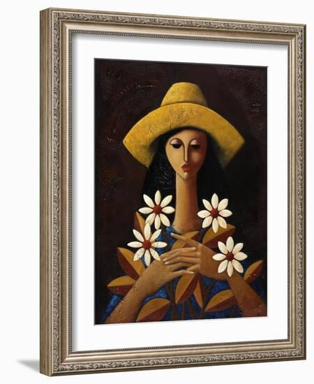 Five Daisies-Oscar Ortiz-Framed Giclee Print