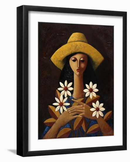 Five Daisies-Oscar Ortiz-Framed Giclee Print