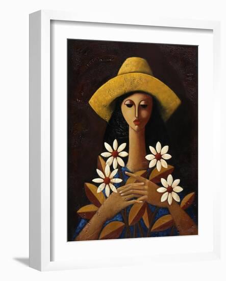 Five Daisies-Oscar Ortiz-Framed Giclee Print