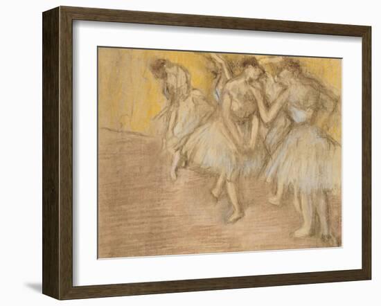 Five Dancers on Stage, C.1906-08-Edgar Degas-Framed Giclee Print