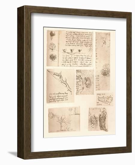 Five drawings illustrating the elements of landscape painting, c1472-c1519 (1883)-Leonardo Da Vinci-Framed Giclee Print