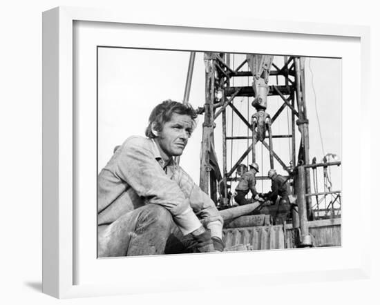 Five Easy Pieces, Jack Nicholson, 1970, Working at the Oil Well-null-Framed Photo