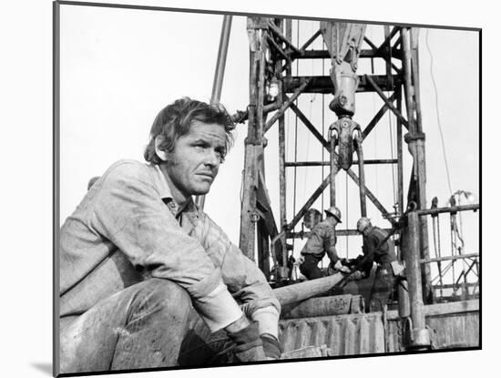 Five Easy Pieces, Jack Nicholson, 1970, Working at the Oil Well-null-Mounted Photo