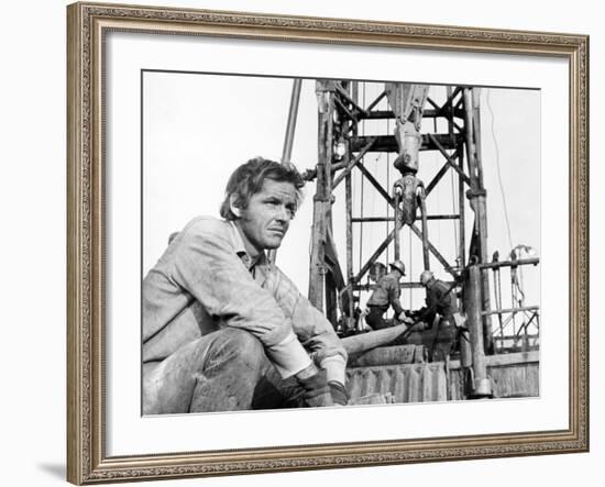 Five Easy Pieces, Jack Nicholson, 1970, Working at the Oil Well-null-Framed Photo