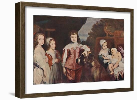 'Five Eldest Children of Charles I', 1637, (1903)-Anthony Van Dyck-Framed Giclee Print