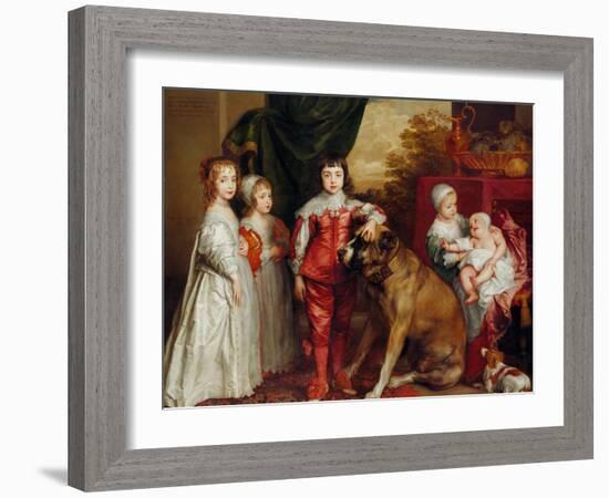 Five Eldest Children of Charles I, 1637-Sir Anthony Van Dyck-Framed Giclee Print