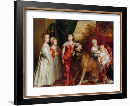 Five Eldest Children of Charles I, 1637-Sir Anthony Van Dyck-Framed Giclee Print