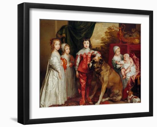 Five Eldest Children of Charles I, 1637-Sir Anthony Van Dyck-Framed Giclee Print