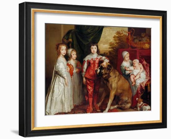 Five Eldest Children of Charles I, 1637-Sir Anthony Van Dyck-Framed Giclee Print