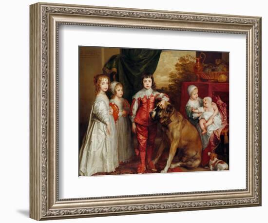 Five Eldest Children of Charles I, 1637-Sir Anthony Van Dyck-Framed Giclee Print