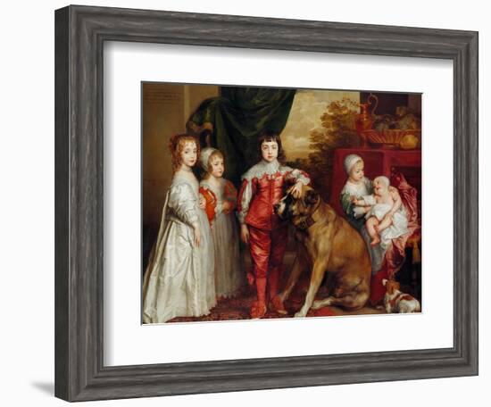 Five Eldest Children of Charles I, 1637-Sir Anthony Van Dyck-Framed Giclee Print