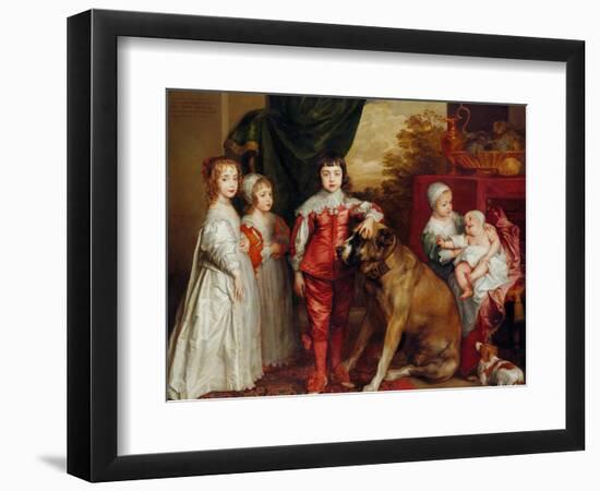 Five Eldest Children of Charles I, 1637-Sir Anthony Van Dyck-Framed Giclee Print