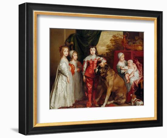 Five Eldest Children of Charles I, 1637-Sir Anthony Van Dyck-Framed Giclee Print