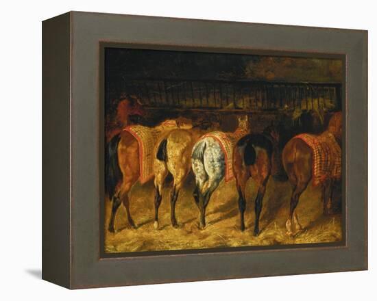 Five Horses Viewed from the Back-Théodore Géricault-Framed Premier Image Canvas