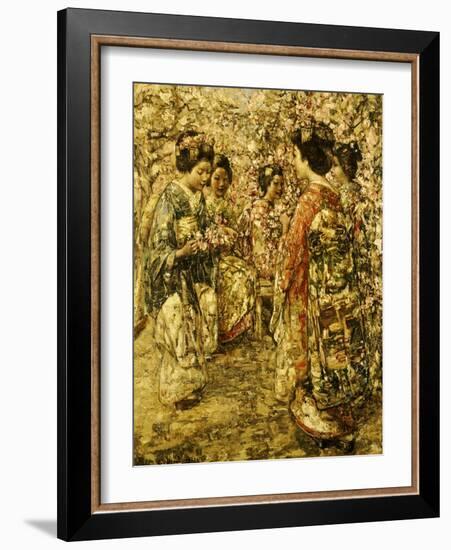 Five Japanese Girls Among Blossoming Trees, 1921-Edward Atkinson Hornel-Framed Giclee Print