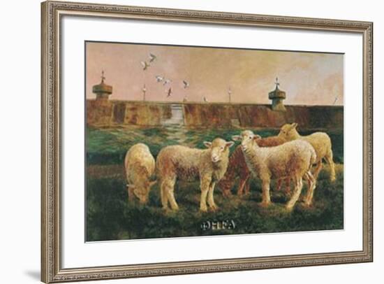 Five Lambs, 1988-Richard Yaco-Framed Art Print