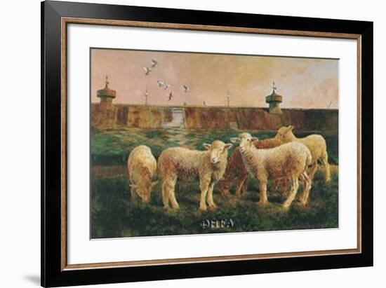 Five Lambs, 1988-Richard Yaco-Framed Art Print