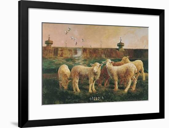 Five Lambs, 1988-Richard Yaco-Framed Art Print