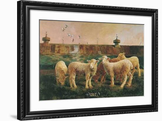 Five Lambs, 1988-Richard Yaco-Framed Art Print