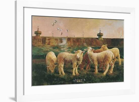 Five Lambs, 1988-Richard Yaco-Framed Art Print