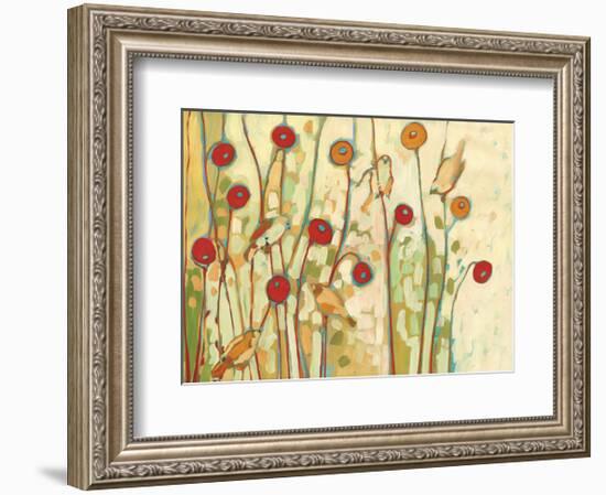 Five Little Birds Playing Amongst the Poppies-Jennifer Lommers-Framed Art Print