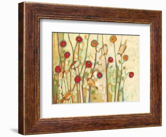 Five Little Birds Playing Amongst the Poppies-Jennifer Lommers-Framed Art Print