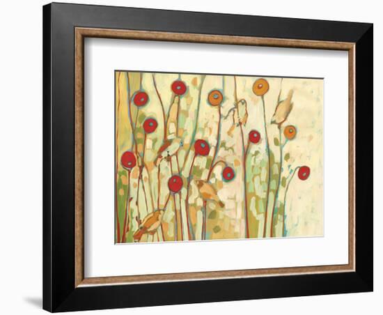 Five Little Birds Playing Amongst the Poppies-Jennifer Lommers-Framed Art Print