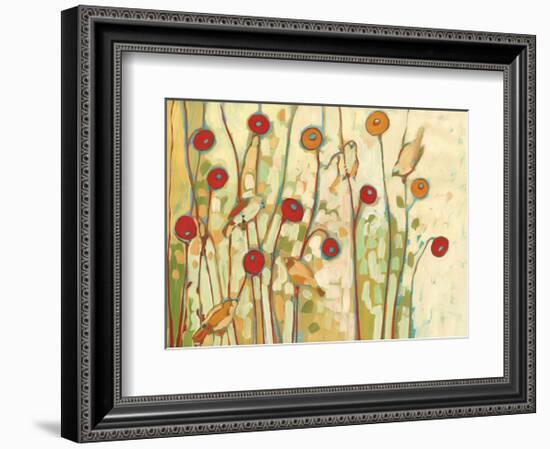 Five Little Birds Playing Amongst the Poppies-Jennifer Lommers-Framed Art Print