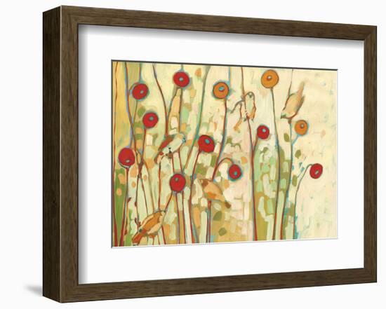 Five Little Birds Playing Amongst the Poppies-Jennifer Lommers-Framed Art Print