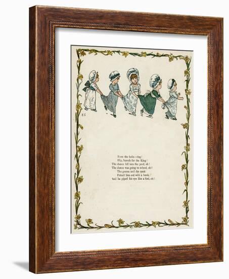 Five Little Girls Dancing-Kate Greenaway-Framed Art Print