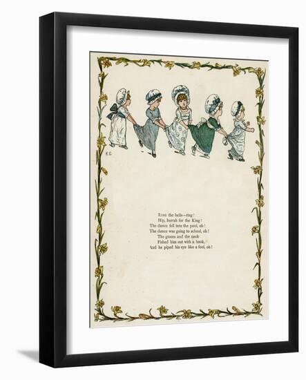 Five Little Girls Dancing-Kate Greenaway-Framed Art Print