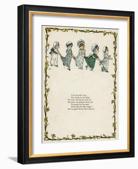 Five Little Girls Dancing-Kate Greenaway-Framed Art Print