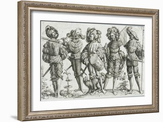 Five Mercenaries in the Thirty Years' War (1518-48), 1530-Daniel Hopfer-Framed Giclee Print