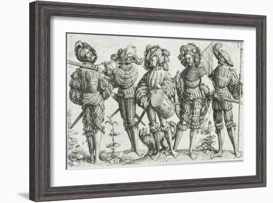 Five Mercenaries in the Thirty Years' War (1518-48), 1530-Daniel Hopfer-Framed Giclee Print