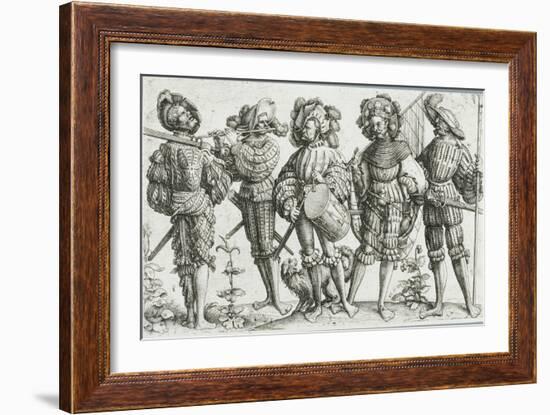 Five Mercenaries in the Thirty Years' War (1518-48), 1530-Daniel Hopfer-Framed Giclee Print