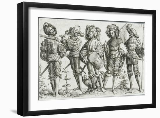 Five Mercenaries in the Thirty Years' War (1518-48), 1530-Daniel Hopfer-Framed Giclee Print