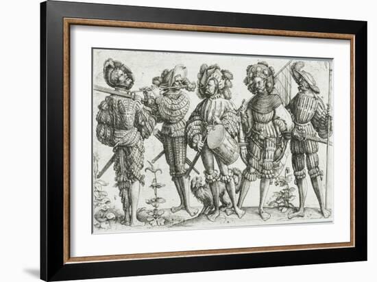 Five Mercenaries in the Thirty Years' War (1518-48), 1530-Daniel Hopfer-Framed Giclee Print