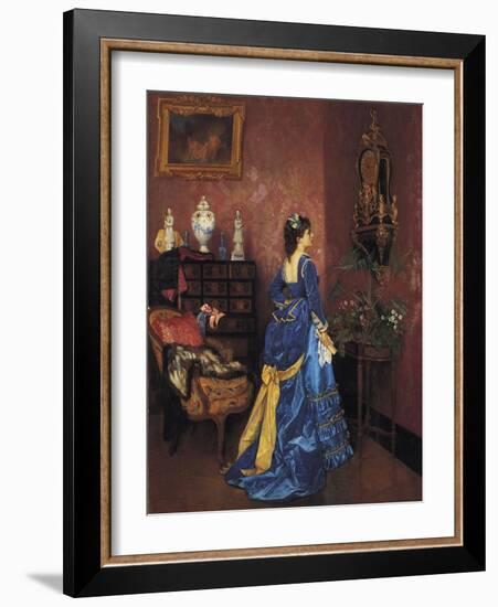 Five Minutes Late-Auguste Toulmouche-Framed Giclee Print