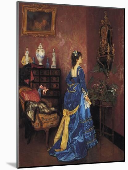 Five Minutes Late-Auguste Toulmouche-Mounted Giclee Print
