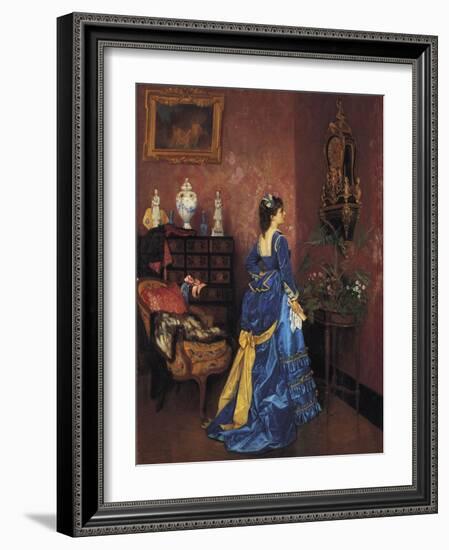 Five Minutes Late-Auguste Toulmouche-Framed Giclee Print