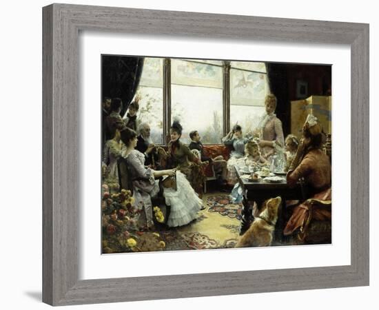 Five O'Clock Tea-Julius Leblanc Stewart-Framed Giclee Print