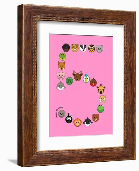 Five On Pink-null-Framed Giclee Print