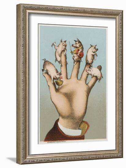 Five Pigs on Five Fingers-null-Framed Giclee Print