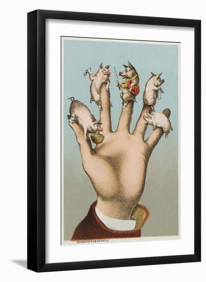 Five Pigs on Five Fingers-null-Framed Giclee Print