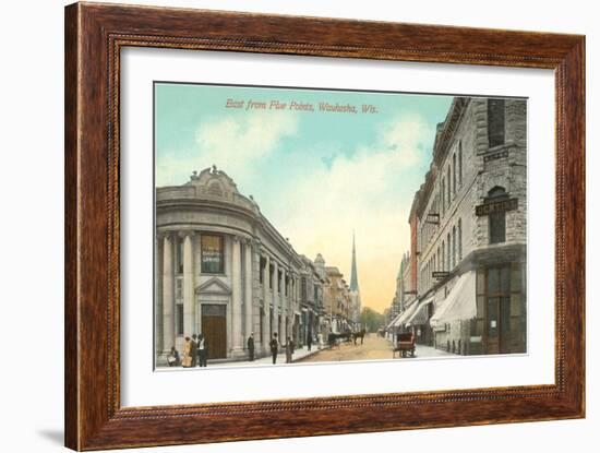 Five Points, Waukesha, Wisconsin-null-Framed Art Print