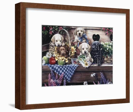 Five Puppies-Jenny Newland-Framed Giclee Print