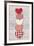 Five Red and White Fabric Hearts-Cora Niele-Framed Giclee Print