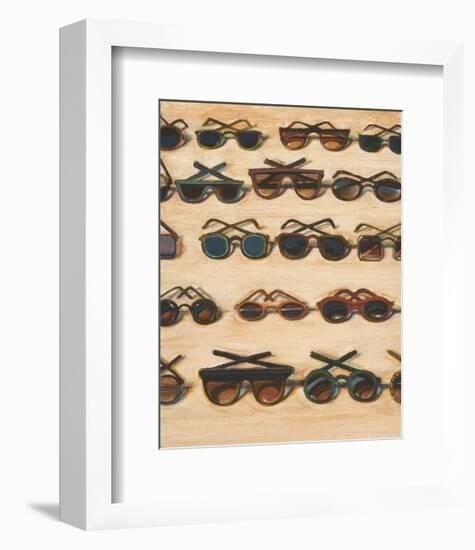 Five Rows of Sunglasses, 2000-Wayne Thiebaud-Framed Art Print