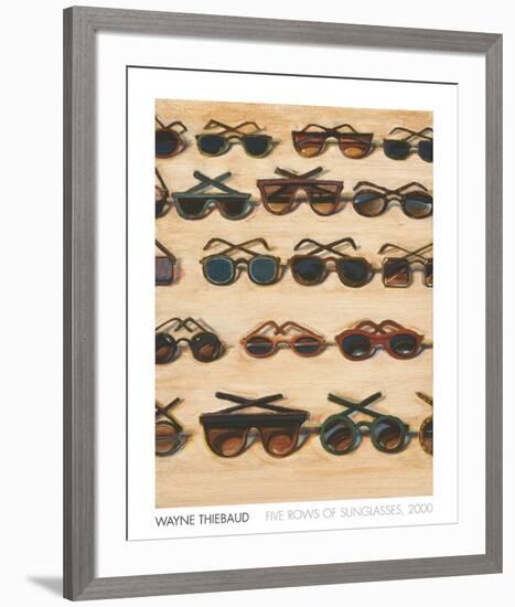 Five Rows of Sunglasses, 2000-Wayne Thiebaud-Framed Art Print